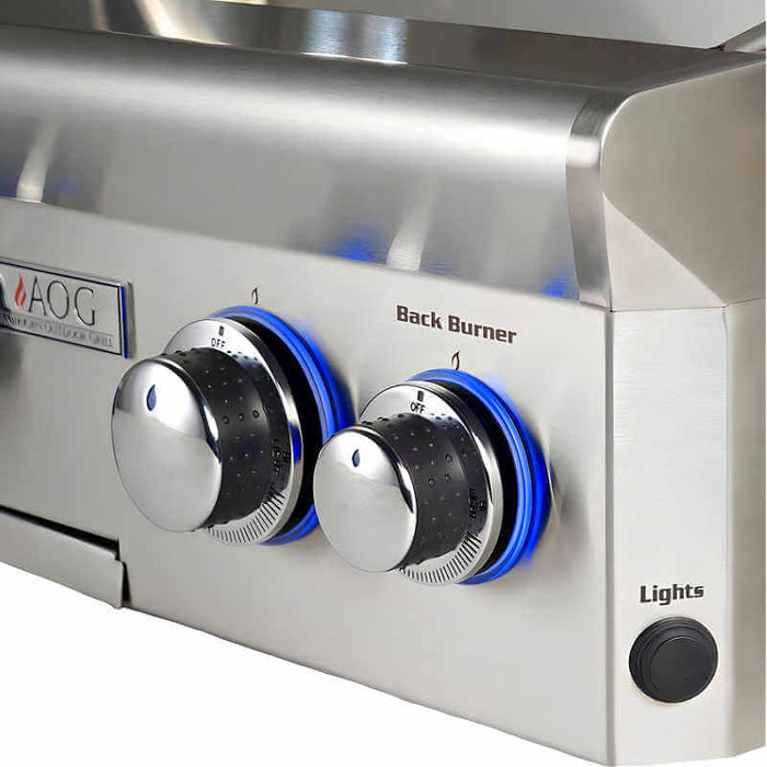 American Outdoor Grill L Series 36 Inch 3 Burner Portable Gas Grill With Side Burner & Rotisserie