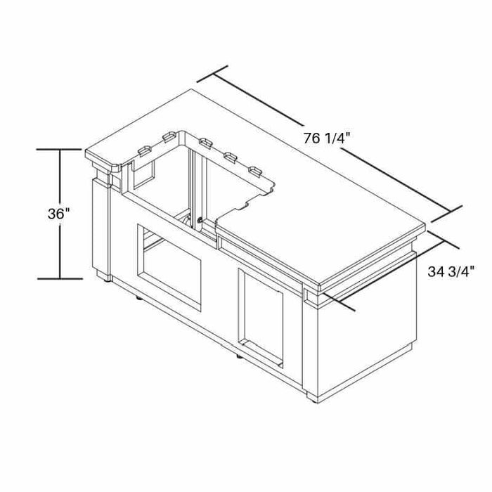 American Outdoor Grill 30 Inch T-Series Grill Island Bundle
