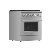 FORNO Giovanni 30-inch Gas Range Stainless Steel, 5 Burners 67,000 BTU, 4.32 cu.ft. Convection Oven, FFSGS6274-30 FORNO