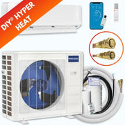 MRCOOL® DIY Hyper Heat 12K Complete Mini-Split System — DIYHH-12-HP-C-230D25-O Condenser + DIY-12-HP-WMAH-230D25-O Air Handler — 23.5 SEER2, 208/230V, 25ft Pre-Charged Line Set MRCOOL®