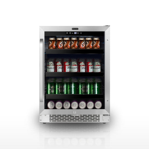 Whynter BBR-148SB 24” Built-In Beverage Refrigerator Cooler – 182 Can Capacity, Stainless Steel Glass Door, Lock, LED Lighting (Stainless Steel) Whynter