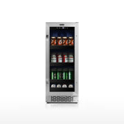 Whynter BBR-838SB 15” Built-In Beverage Refrigerator – 128 Can Stainless Steel Undercounter Fridge with Glass Door, Lock & LED Lighting Whynter