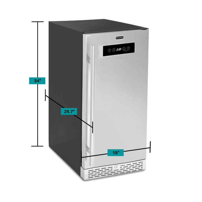 Whynter - Stainless Steel Built-in or Freestanding 2.9 cu. ft. Beer Keg Froster Beverage Refrigerator with Digital Controls | BEF-286SB