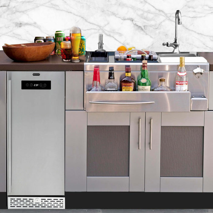 Whynter - Stainless Steel Built-in or Freestanding 2.9 cu. ft. Beer Keg Froster Beverage Refrigerator with Digital Controls | BEF-286SB