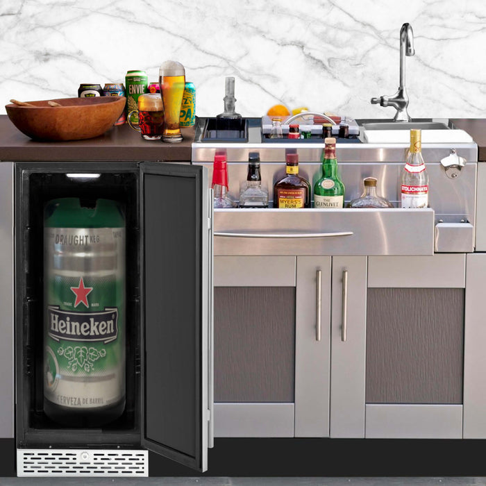 Whynter - Stainless Steel Built-in or Freestanding 2.9 cu. ft. Beer Keg Froster Beverage Refrigerator with Digital Controls | BEF-286SB