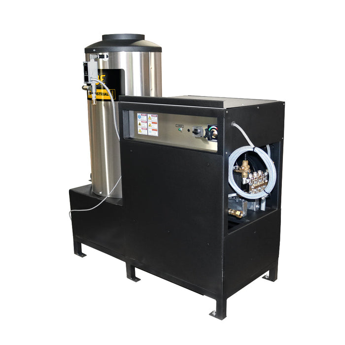 BEPowerEquipment 2,300 PSI 4.0 GPM Hot Water Electric Pressure Washer with 6.0 HP Baldor Motor and General Triplex Pump- 64HD