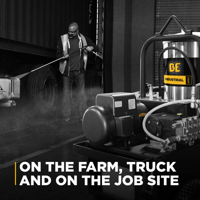 BEPowerEquipment 2,300 PSI 4.0 GPM Hot Water Electric Pressure Washer with General Triplex Pump -  15-423