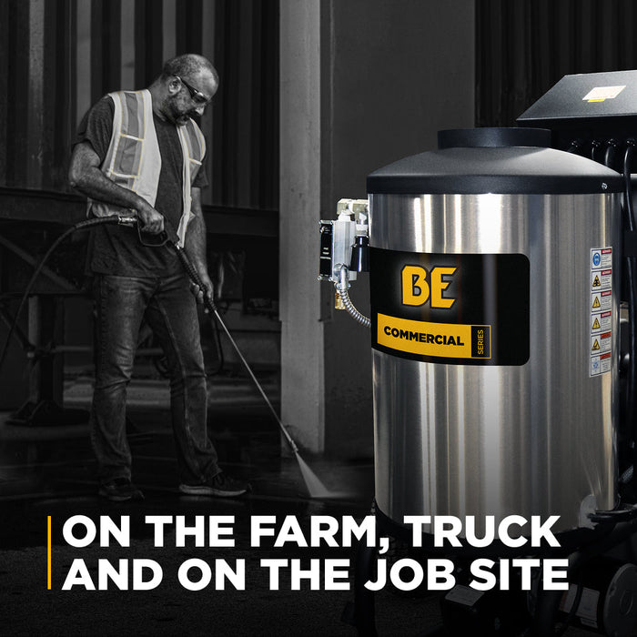 BEPowerEquipment 2,300 PSI 4.0 GPM Hot Water Electric Pressure Washer with Comet Triplex Pump - 42-6