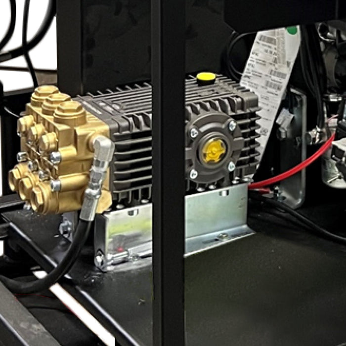 BEPowerEquipment 3,500 PSI 5.2 GPM Hot Water Diesel Pressure Washer Skid with General Triplex Pump - 5640DG