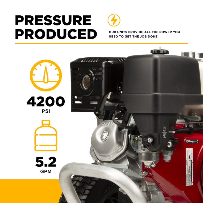 BEPowerEquipment 3,200 PSI 5.2 GPM Cold Water Gas Pressure Washer - B3213HABCS
