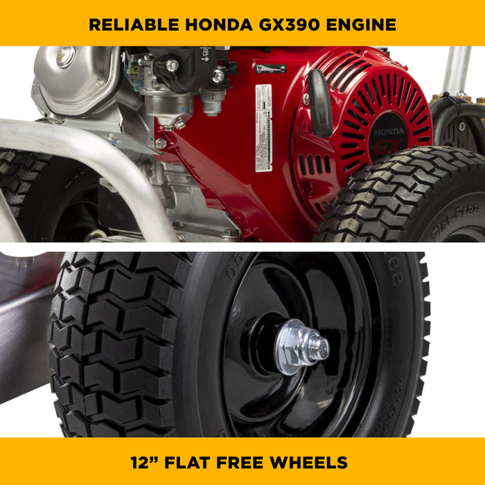 BEPowerEquipment 3,200 PSI 5.2 GPM Cold Water Gas Pressure Washer - B3213HABCS