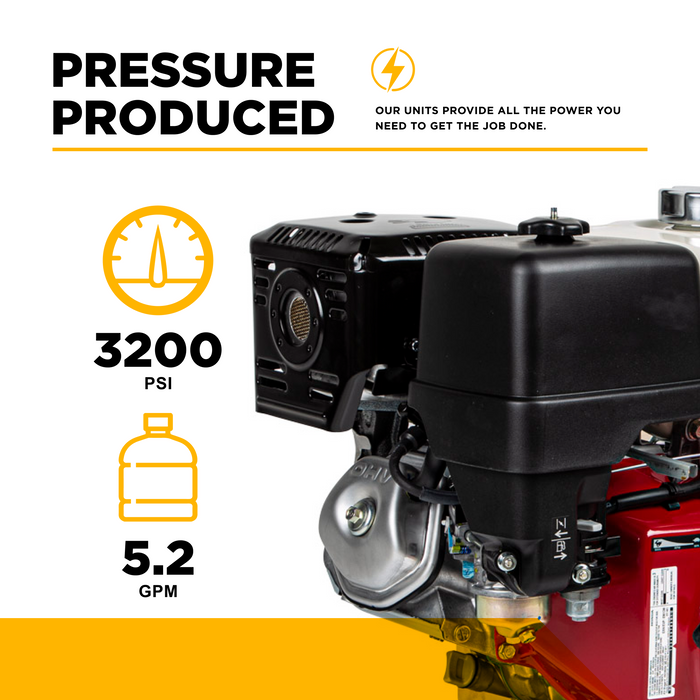 BEPowerEquipment 3,200 PSI 5.2 GPM Truck Mount Cold Water Gas Pressure Washer - B3213HTBCS