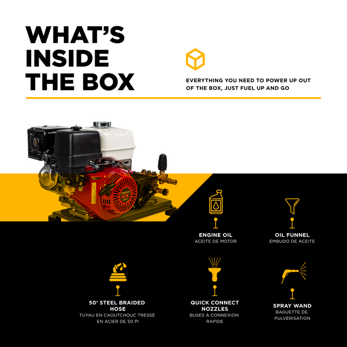 BEPowerEquipment 3,200 PSI 5.2 GPM Truck Mount Cold Water Gas Pressure Washer - B3213HTBCS