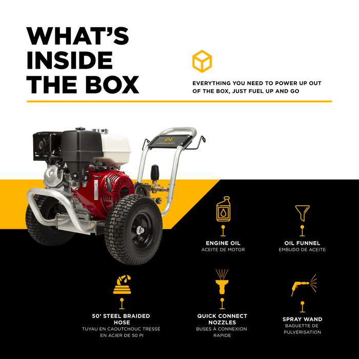 BEPowerEquipment 4,200 PSI 4.2 GPM Cold Water Gas Pressure Washer - B4213HABCS