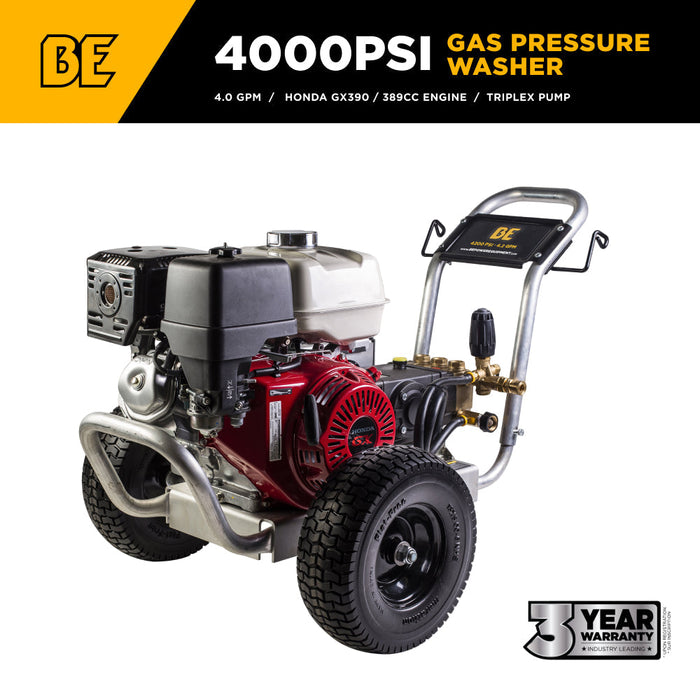 BEPowerEquipment 4,200 PSI 4.2 GPM Cold Water Gas Pressure Washer - B4213HABGS