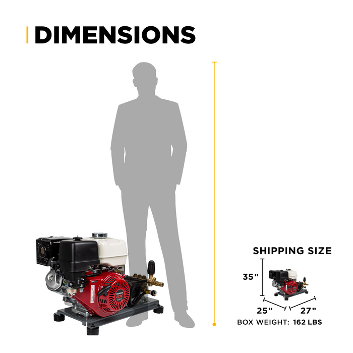 BEPowerEquipment 4,200 PSI 4.2 GPM Cold Water Gas Pressure Washer - B4213HETBGS