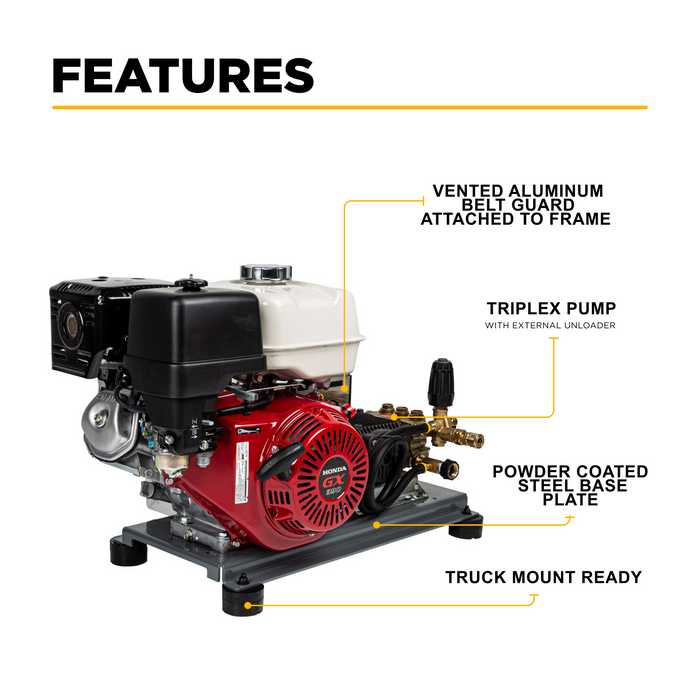 BEPowerEquipment 4,200 PSI 4.2 GPM Cold Water Gas Pressure Washer - B4213HETBGS
