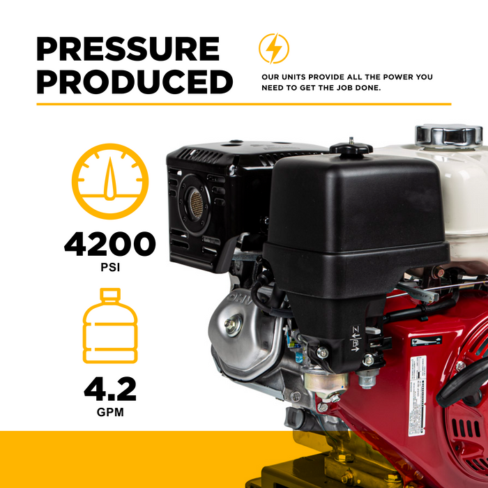 BEPowerEquipment 4,200 PSI 4.2 GPM Cold Water Gas Pressure Washer - B4213HETBGS