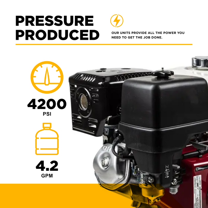 BEPowerEquipment 4,200 PSI 4.2 GPM Truck Mount Cold Water Gas Pressure Washer - B4213HTBGS