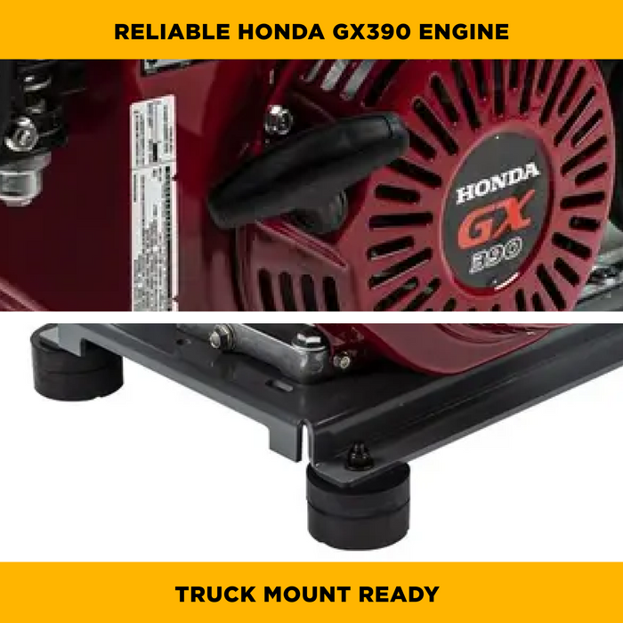 BEPowerEquipment 4,200 PSI 4.2 GPM Truck Mount Cold Water Gas Pressure Washer - B4213HTBGS