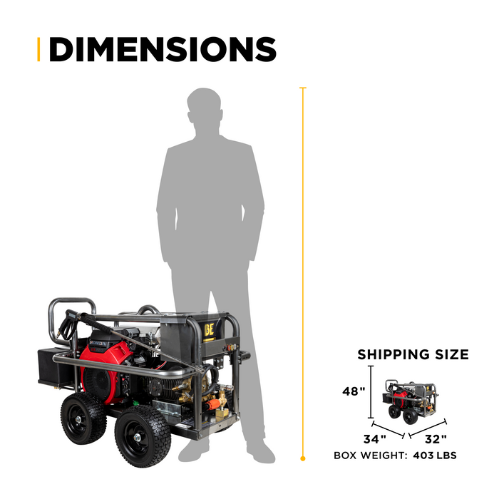 BEPowerEquipment 5,000 PSI 5.0 GPM Cold Water Gas Pressure Washer - PE-5024HWEBCOM