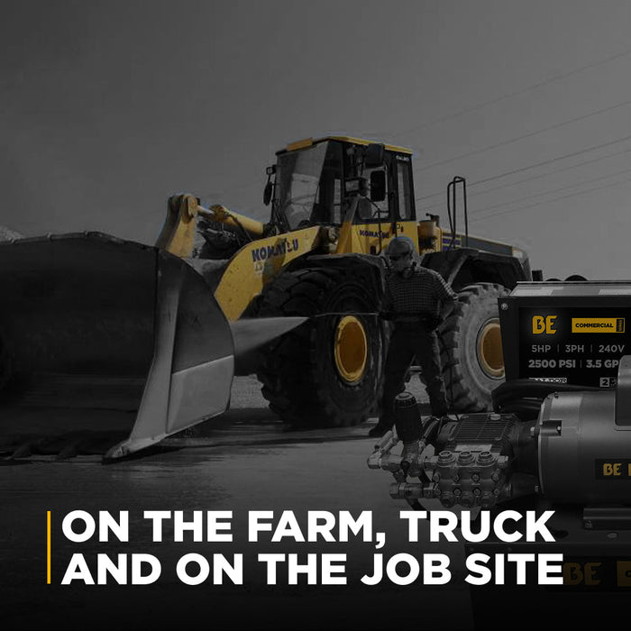 BEPowerEquipment 2,500 PSI 3.5 GPM 5.0 HP Electric Hot Water Pressure Washer with Baldor Motor and AR Triplex Pump - HW255E1CNG