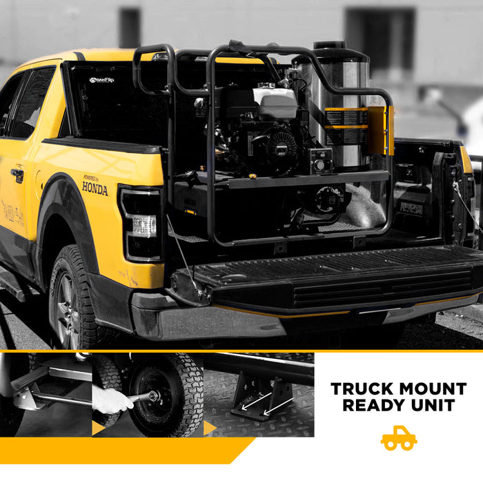 BEPowerEquipment 2,700 PSI 4.6 GPM 7.5 HP Hot Water Pressure Washer with Baldor Motor and AR Triplex Pump - HW2775E1CNG