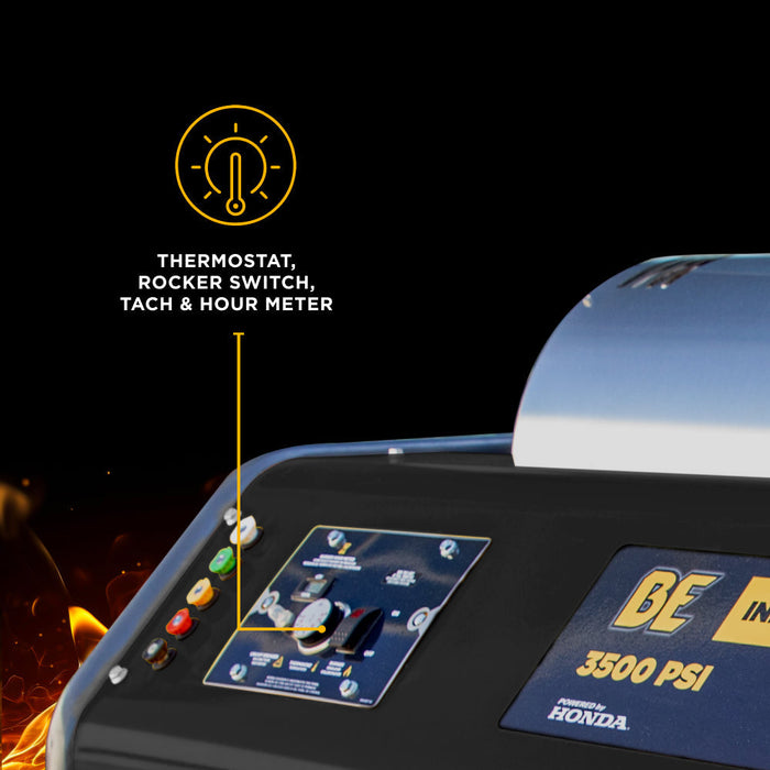 BEPowerEquipment 3,500 PSI 5.6GPM Hot Water Pressure Washer Honda GX690 Engine and General Triplex Pump - HW3524HG12V