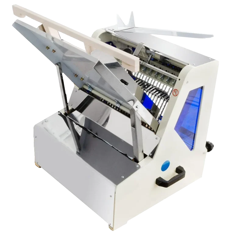BakeMax BMGF005 Heavy-Duty 3/4” Gravity Feed Bread Slicer – 19 Blades, Countertop