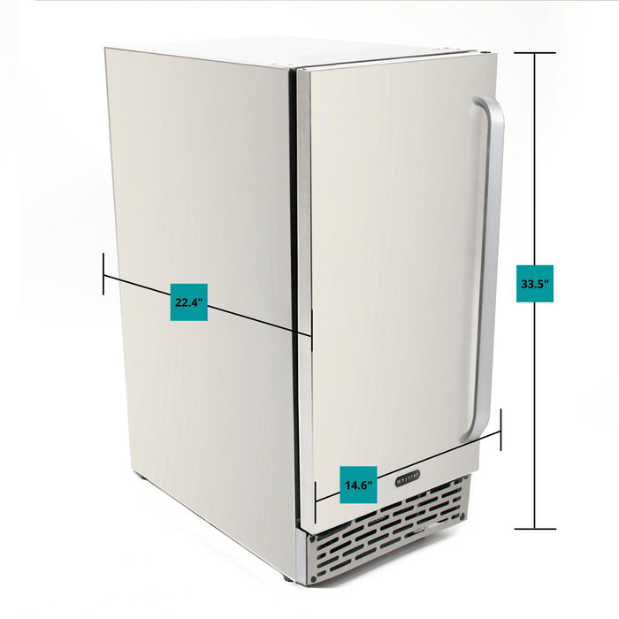 Whynter - Stainless Steel 3.2 cu. ft. Indoor / Outdoor Beverage Refrigerator | BOR-326FS