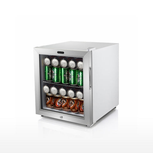 Whynter BR-062WS 68-Can Beverage Refrigerator Cooler with Lock, Glass Door & Stainless Steel Finish – 17” Freestanding Mini Fridge Whynter