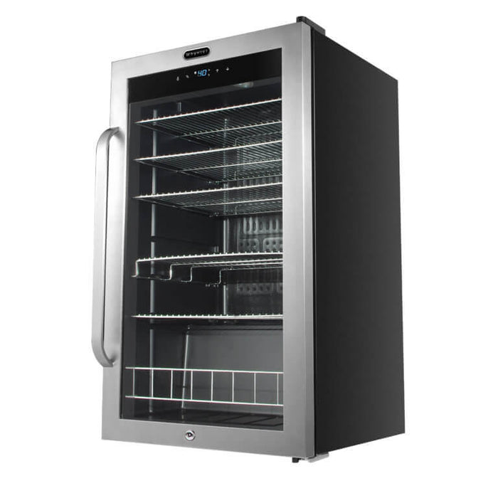 Whynter - Freestanding 121 can Beverage Refrigerator with Digital Control and Internal Fan | BR-1211DS