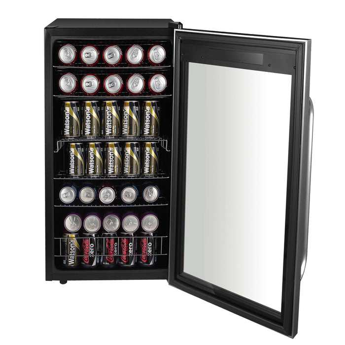 Whynter - Freestanding 121 can Beverage Refrigerator with Digital Control and Internal Fan | BR-1211DS
