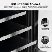 Whynter BSR-080SB 15” Built-In Beverage Refrigerator – 128 Can Stainless Steel Undercounter Fridge with Digital Control, Lock & LED Lighting Whynter