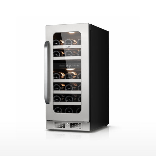 Whynter BSR-029DW 15” Built-In Dual Zone Wine Refrigerator – 29 Bottle Stainless Steel Undercounter Wine Fridge with Digital Control, Lock & UV Glass Whynter