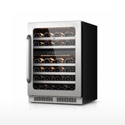 Whynter BSR-046DW 24” Built-In Dual Zone Wine Refrigerator – 46 Bottle Stainless Steel Undercounter Wine Fridge with Digital Control, Lock & UV Glass Whynter