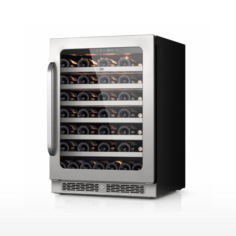Whynter BSR-054SW 24” Built-In Wine Refrigerator – 54 Bottle Stainless Steel Undercounter Wine Fridge with Digital Control, Lock & UV Glass Whynter