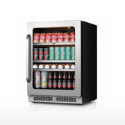 Whynter BSR-140SB 24” Built-In Beverage Refrigerator – 166 Can Stainless Steel Undercounter Fridge with Digital Control, Lock & LED Lighting Whynter