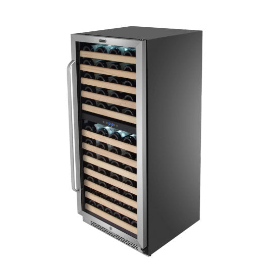 Whynter - 92 Bottle Built-in Stainless Steel Dual Zone Compressor Wine Refrigerator | BWR-0922DZ