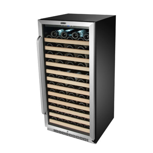 Whynter - 100 Bottle Built-in Stainless Steel Compressor Wine Refrigerator | BWR-1002SD