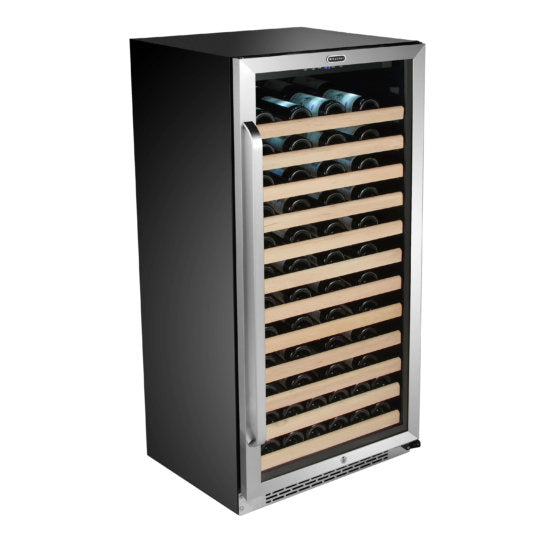 Whynter - 100 Bottle Built-in Stainless Steel Compressor Wine Refrigerator | BWR-1002SD