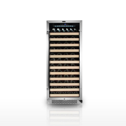 Whynter BWR-1002SD Single Zone 24 in. 100-Bottle Built-in Wine Cooler Fridge w/ Lock Stainless Steel with Display Rack and LED Display Whynter