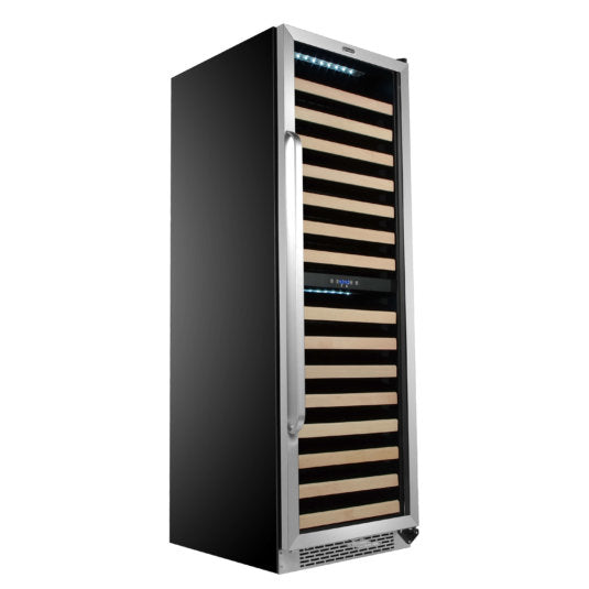 Whynter - 164 Bottle Built-in Stainless Steel Dual Zone Compressor Wine Refrigerator | BWR-1642DZ