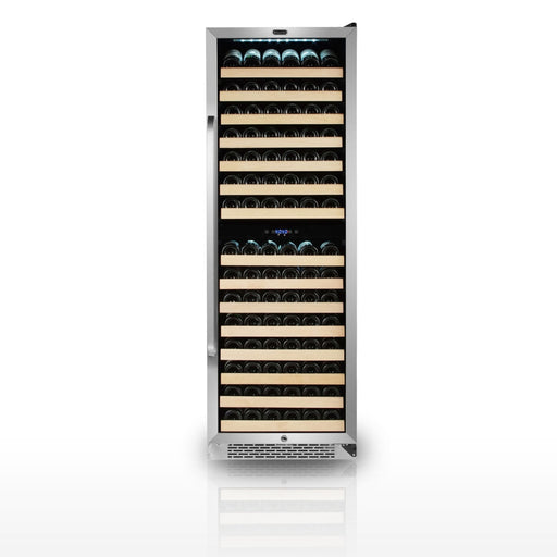Whynter BWR-1642DZ 24 in. Dual-Zone 164-Bottle Wine Cooler Fridge with Display Rack Built-In Stainless Steel UV Protection Glass Door Whynter