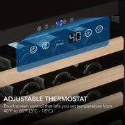 Whynter BWR-1662SD 24 in. Single-Zone 166-Bottle Wine Cooler Fridge with Display Rack Built-In Stainless Steel UV Protection Glass Door Whynter