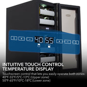 Whynter BWR‑171DS 17‑Bottle Dual Zone Built‑In Wine Cooler – Stainless Steel Trim, Compressor, Dual‑Zone Whynter