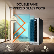 Whynter BWR‑208SB 20‑Bottle Undercounter Wine Refrigerator – Stainless Steel Trimmed Door Whynter