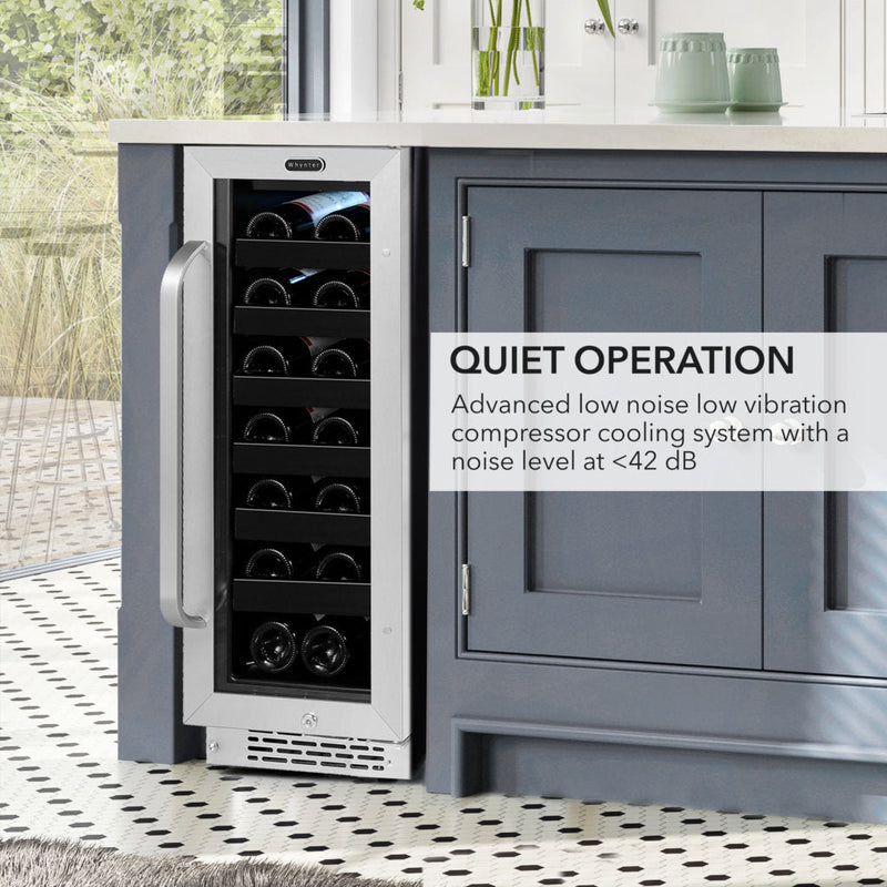 Whynter BWR‑208SB 20‑Bottle Undercounter Wine Refrigerator – Stainless Steel Trimmed Door Whynter
