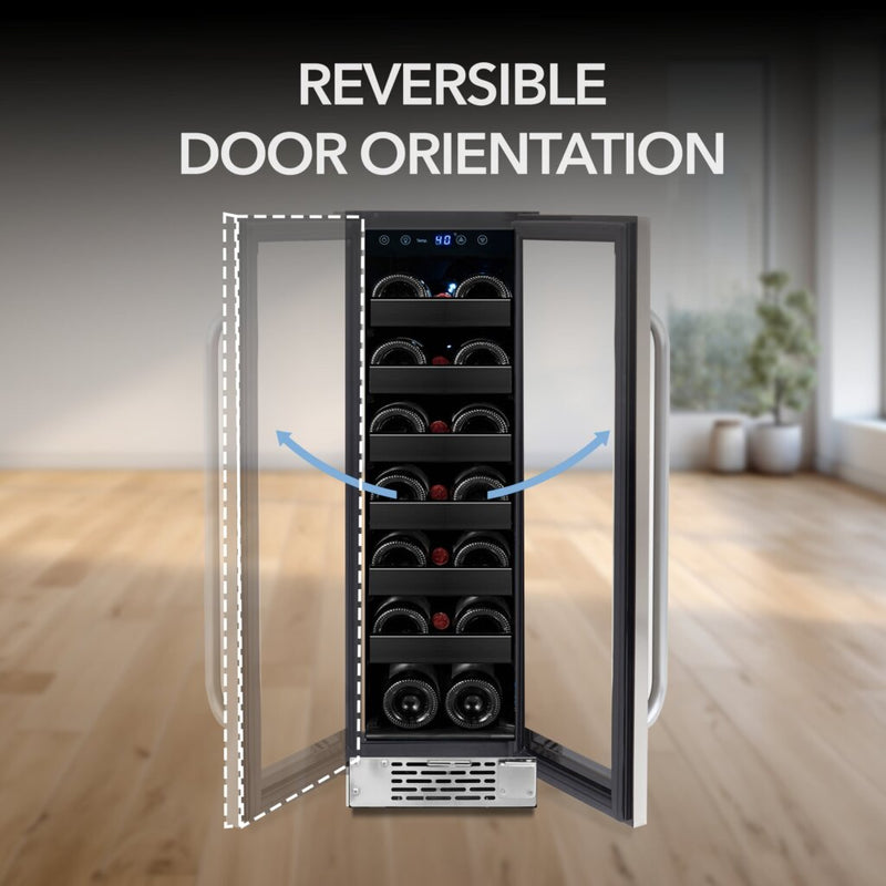 Whynter BWR‑208SB 20‑Bottle Undercounter Wine Refrigerator – Stainless Steel Trimmed Door Whynter