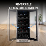 Whynter BWR‑308SB 15″ Built‑In/Undercounter 33‑Bottle Wine Refrigerator – Stainless Steel Trim, Digital Control & Lock Whynter